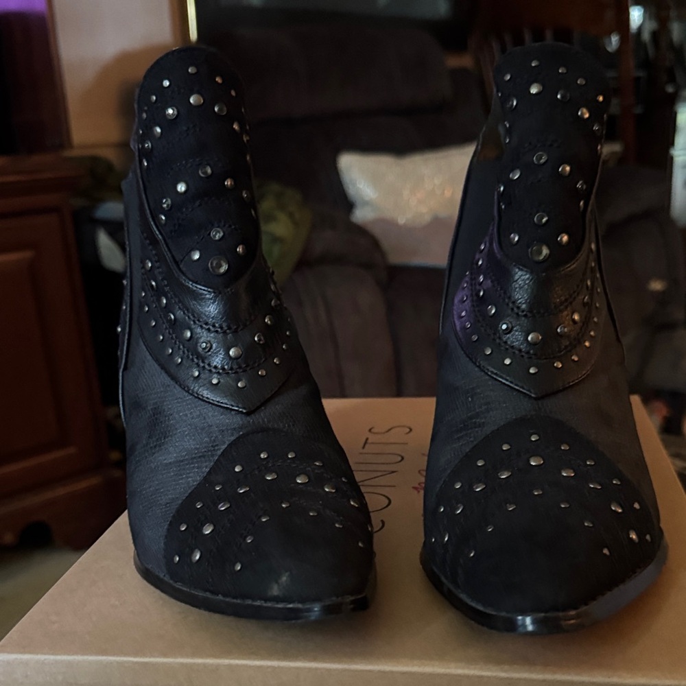 Coconuts by Matisse Black Studded Ankle Boots